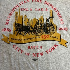 🚒Official NEW YORK FIRE DEPARTMENT Unisex NYFD - 150th Anniversary Shirt - XL